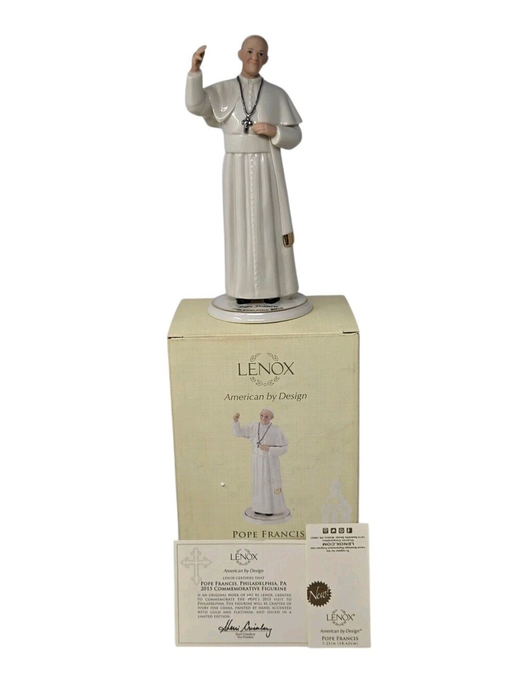 Lenox Pope Francis Figurine Papal Blessing Visit Philadelphia New In Box
